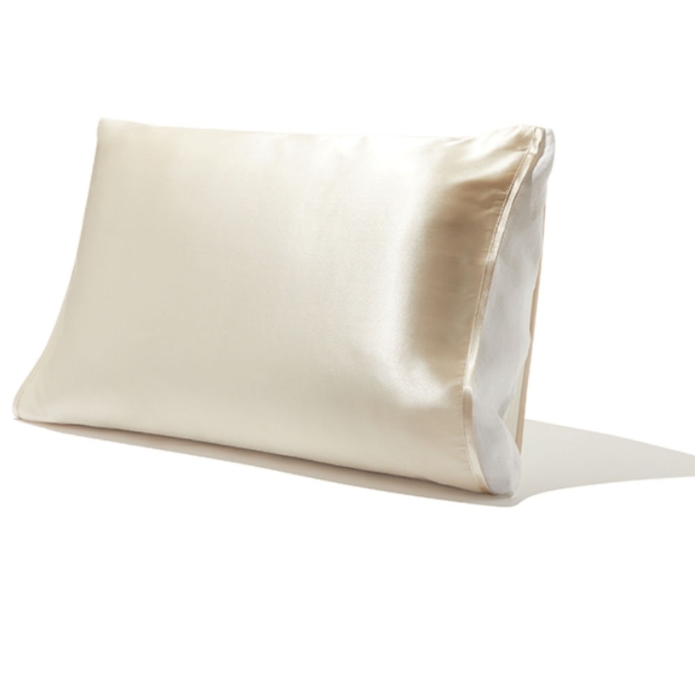 Fabfitfun Silked Satin Travel Pillow Sleeve (Golden Tan)